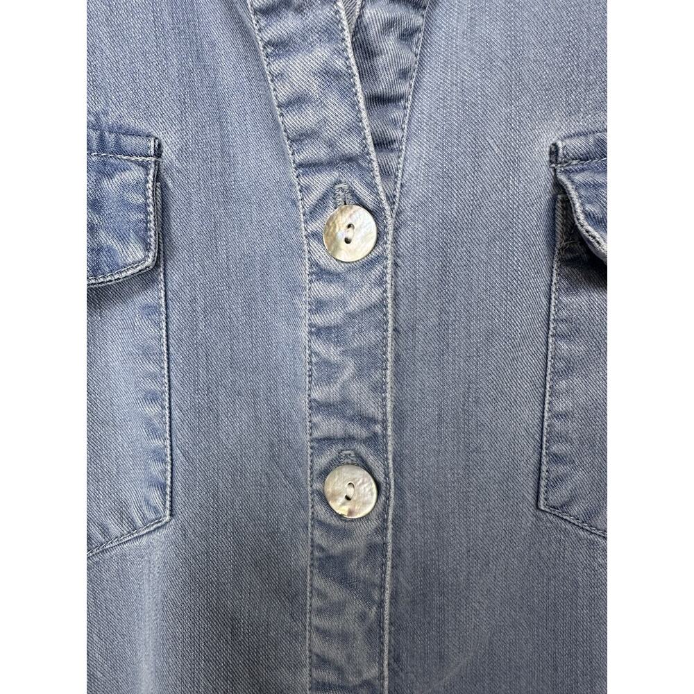 Soft Surroundings Shirt Top Womens Sz S Tencel Lyocell Button Up Long Sleeve - Picture 12 of 16